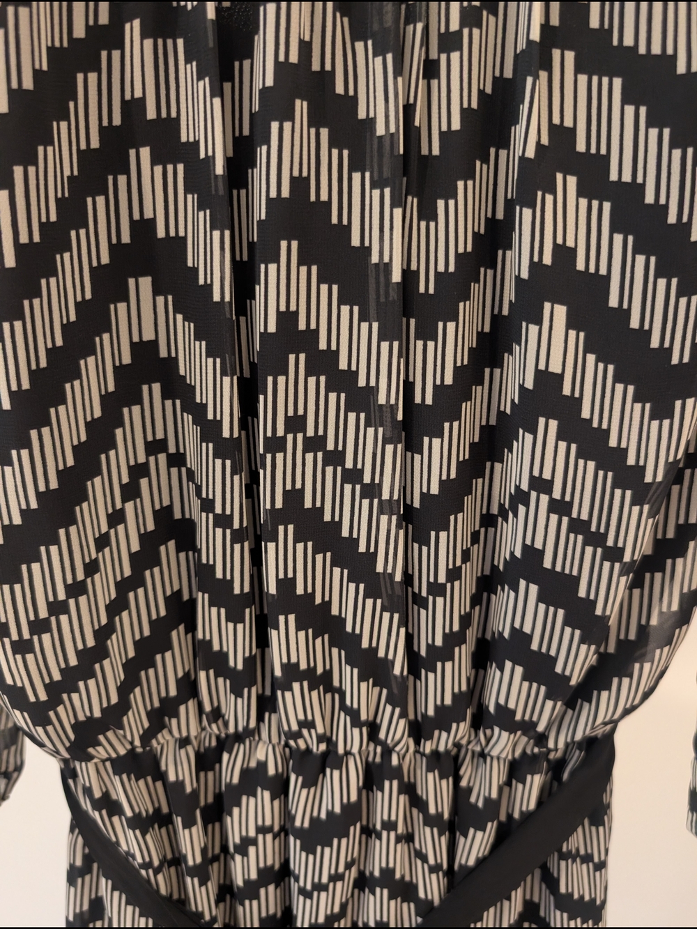 Sweet Storm Black and White Chevron Mini Dress - Picture 5 of 10